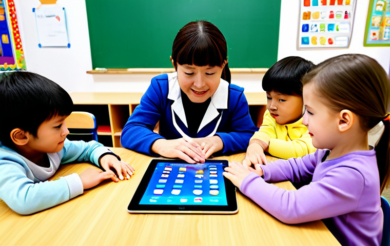 유아교육지도사와 관련된 최신 연구 - Interactive Learning with Technology**
"A kindergarten classroom scene, children fully clothed and ...