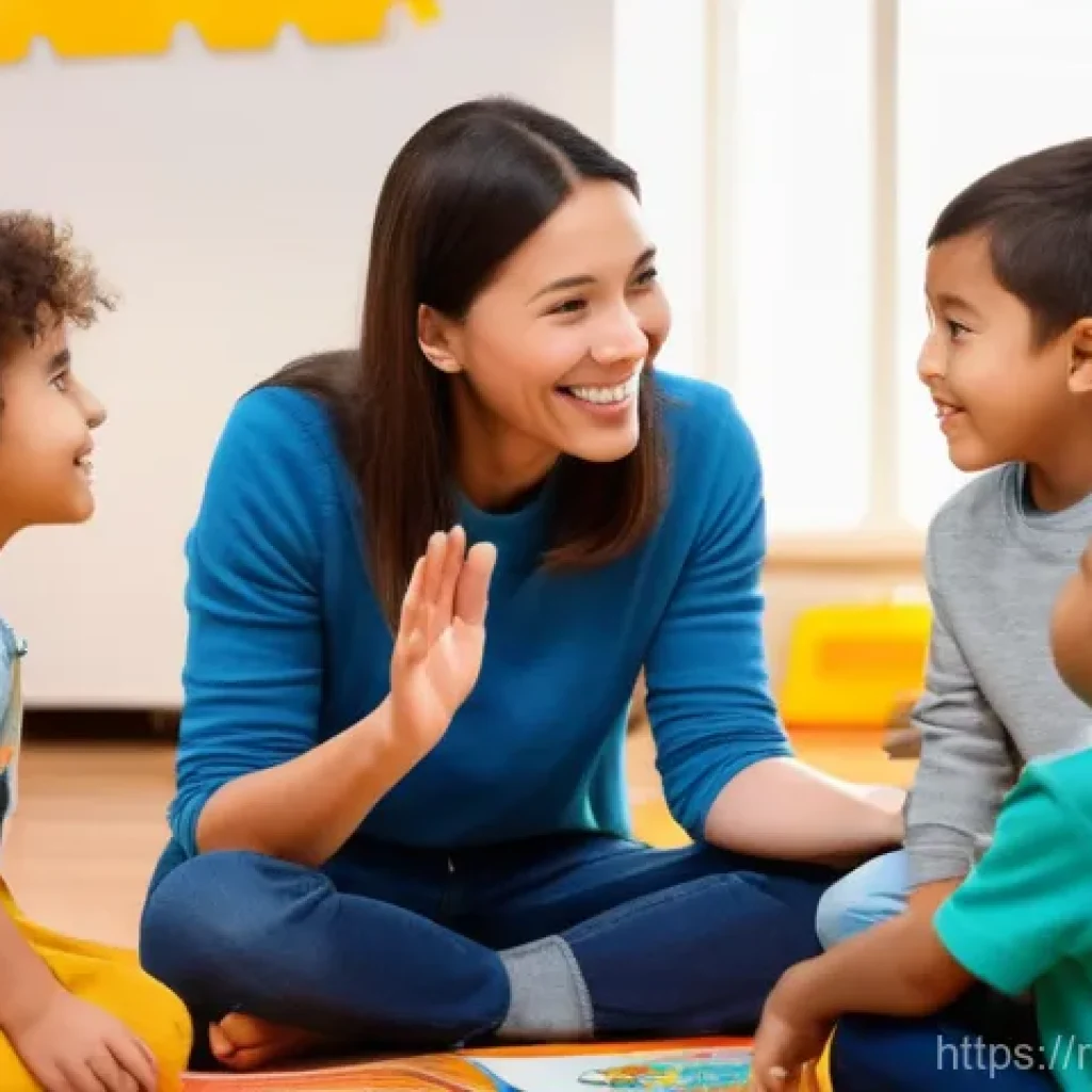 유아교육지도사 실기시험 시 주요 채점 기준 - **Prompt 1: Empathetic Interaction during Story Time**
A preschool educator, a kind-faced woman ...