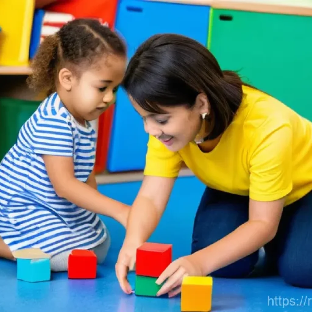 유아교육지도사 실무 중 발생할 수 있는 문제 분석 - A vibrant kindergarten classroom scene, bathed in soft, natural light, where a diverse group of 4-5 ...