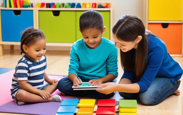 유아교육지도사 강의 계획 작성법 사례 분석 - **An active and imaginative preschool classroom during a collaborative role-playing game. Several di...