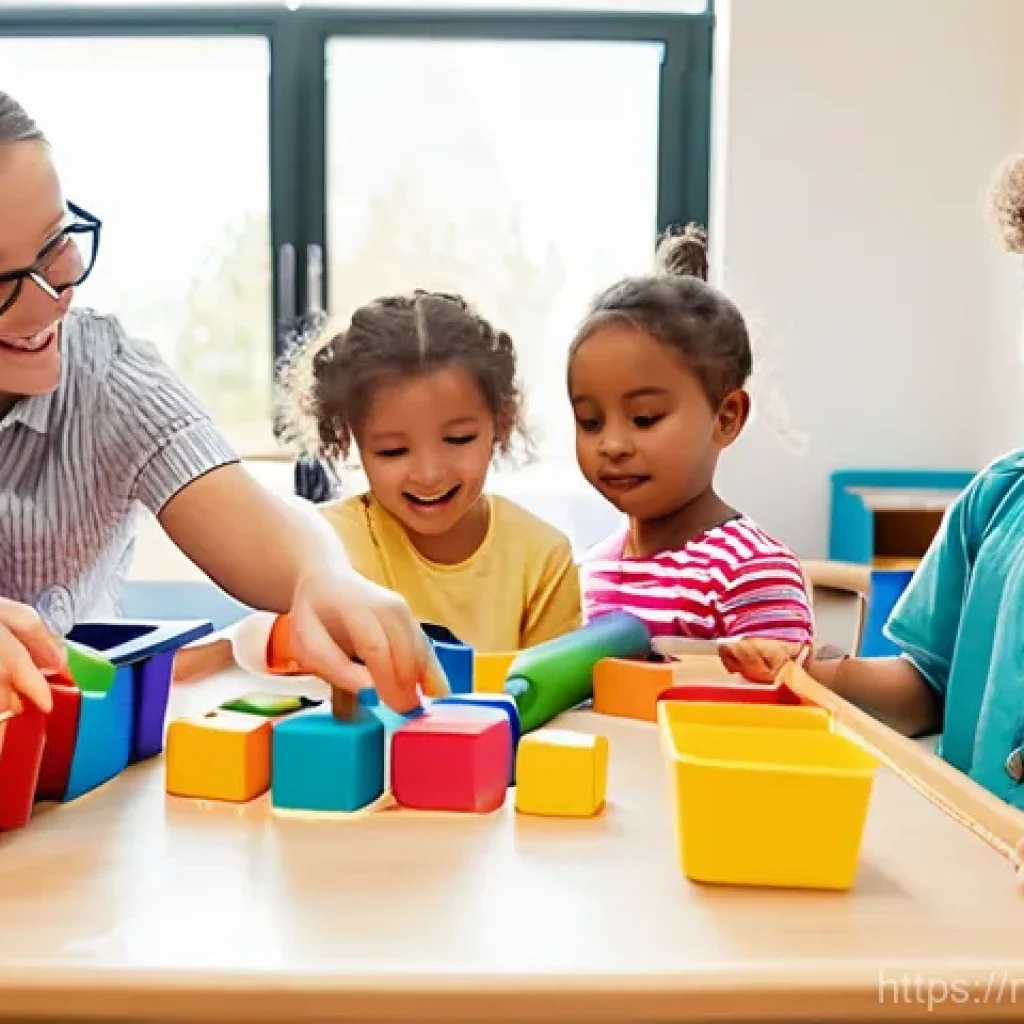 유아교육지도사 현업 인터뷰 사례 - **Prompt:** A vibrant, sunlit preschool classroom filled with diverse young children, aged 3-5, enga...