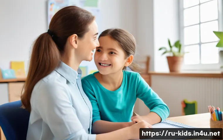 유아교육지도사로서 학부모 상담 성공 사례 - **Prompt:** A warm, inviting scene in a child development specialist's cozy office. A kind, empathet...