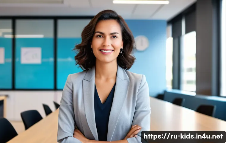 유아교육지도사 경력자의 전직 성공 팁 - **Prompt 1: From Educator to Empowered Leader**
A dynamic, full-body shot of a confident female ...