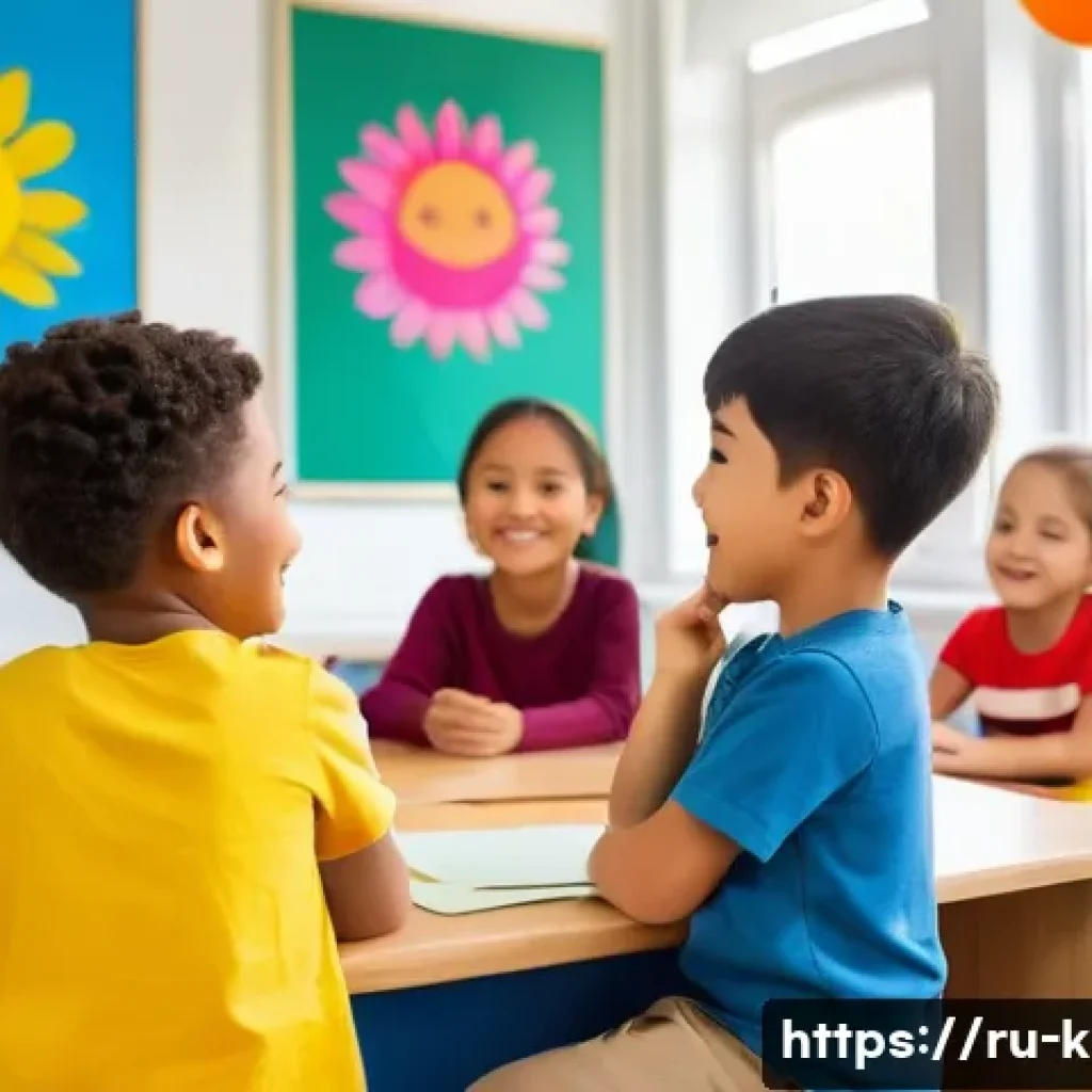 유아교육지도사 경력개발을 위한 추천 서적 - A bright and cheerful kindergarten classroom scene where a diverse group of young children aged 4-6 ...