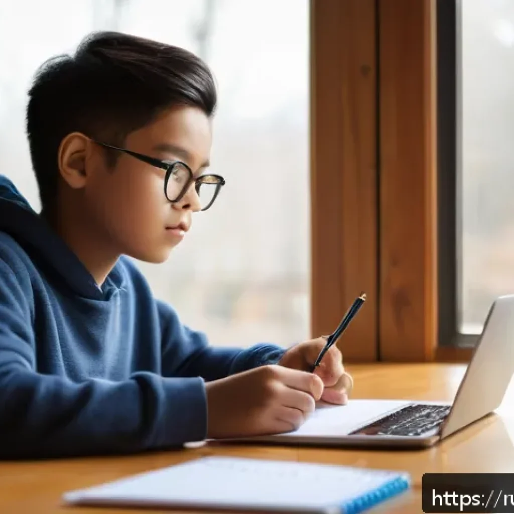 유아교육지도사 자격증 시험 과목별 학습법 - A focused young adult student sitting at a wooden desk in a cozy, well-lit room with a large window ...